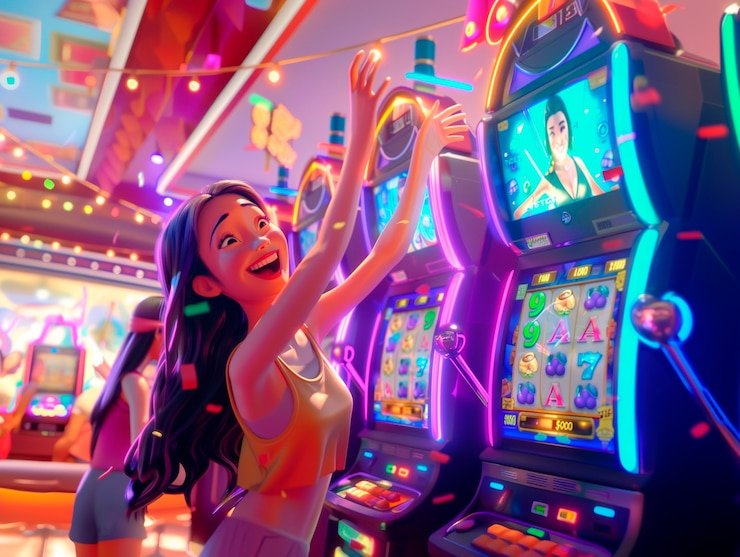 Meja live No Commission Baccarat dengan dealer dan studio multi-kamera di platform bostgame